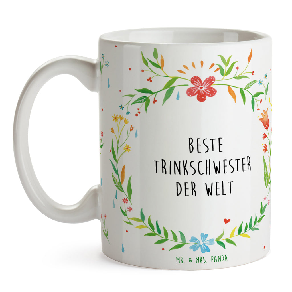 Tasse Design Frame Barfuß Wiese Trinkschwester Geschenk Becher, Kaffeetasse, Kaffeebecher, Tee, Frühstück, Büro Trinkschwester, Saufschwester, Schwester, Sister, Freundin, Party, Bae, Trinken, Alkohol, Wochenende, Kleinigkeit, Sister from another Mister 