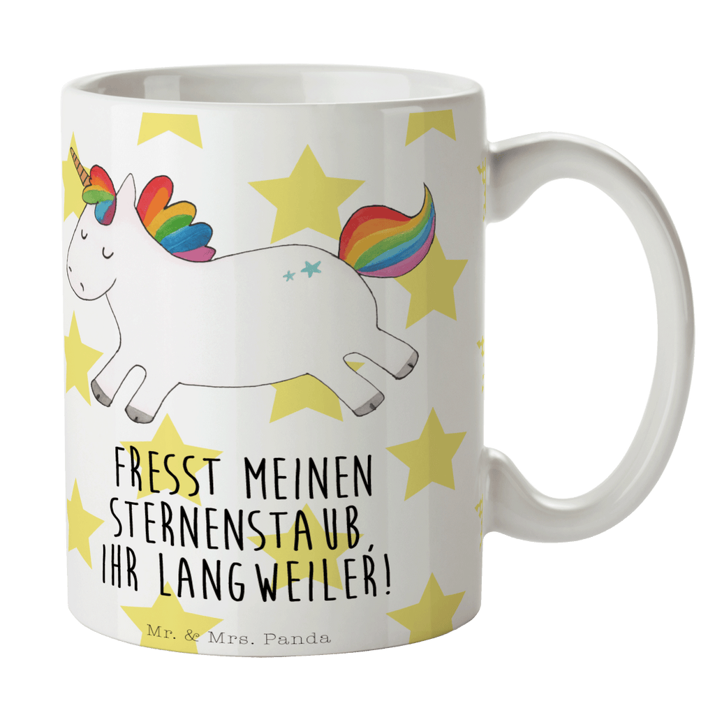 Tasse Einhorn Happy Einhorn, Einhörner, Unicorn, glücklich, fröhlich, Spaß, Freude, Lebensfreude, witzig, spannend, Lächeln, Lachen Becher, Kaffeetasse, Kaffeebecher, Tee, Frühstück, Büro  Einhorn, Einhörner, Einhorn Deko, Pegasus, Unicorn