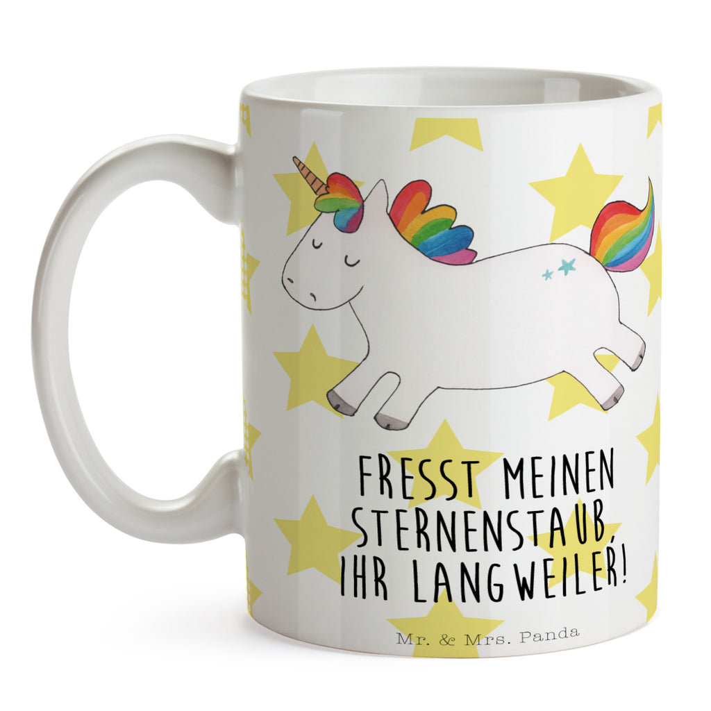 Tasse Einhorn Happy Einhorn, Einhörner, Unicorn, glücklich, fröhlich, Spaß, Freude, Lebensfreude, witzig, spannend, Lächeln, Lachen Becher, Kaffeetasse, Kaffeebecher, Tee, Frühstück, Büro  Einhorn, Einhörner, Einhorn Deko, Pegasus, Unicorn