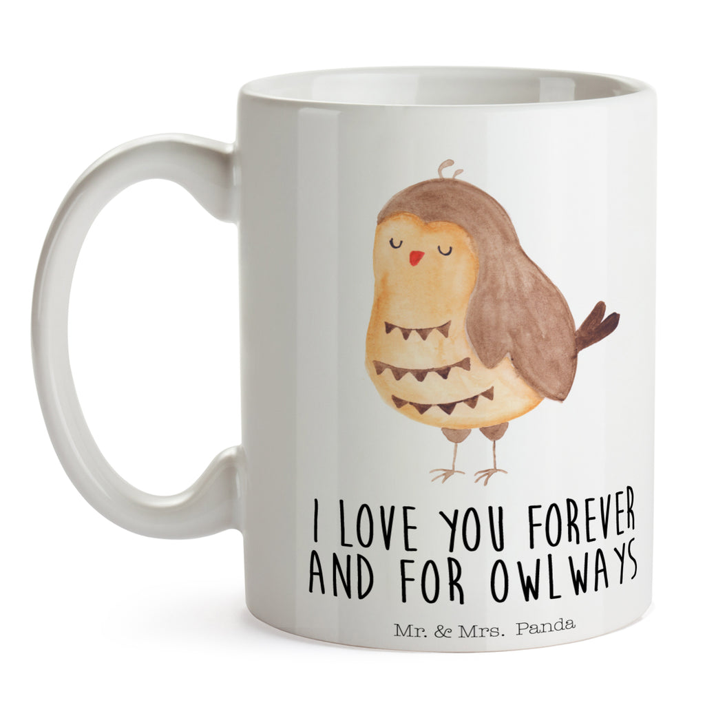 Tasse Eule Zufrieden Eule Spruch, Eule deko, Owl, Liebe Spruch, Romantisch, Wortspiel lustig, Spruch schön, Geschenk Hochzeitstag Becher, Kaffeetasse, Kaffeebecher, Tee, Frühstück, Büro  Eule