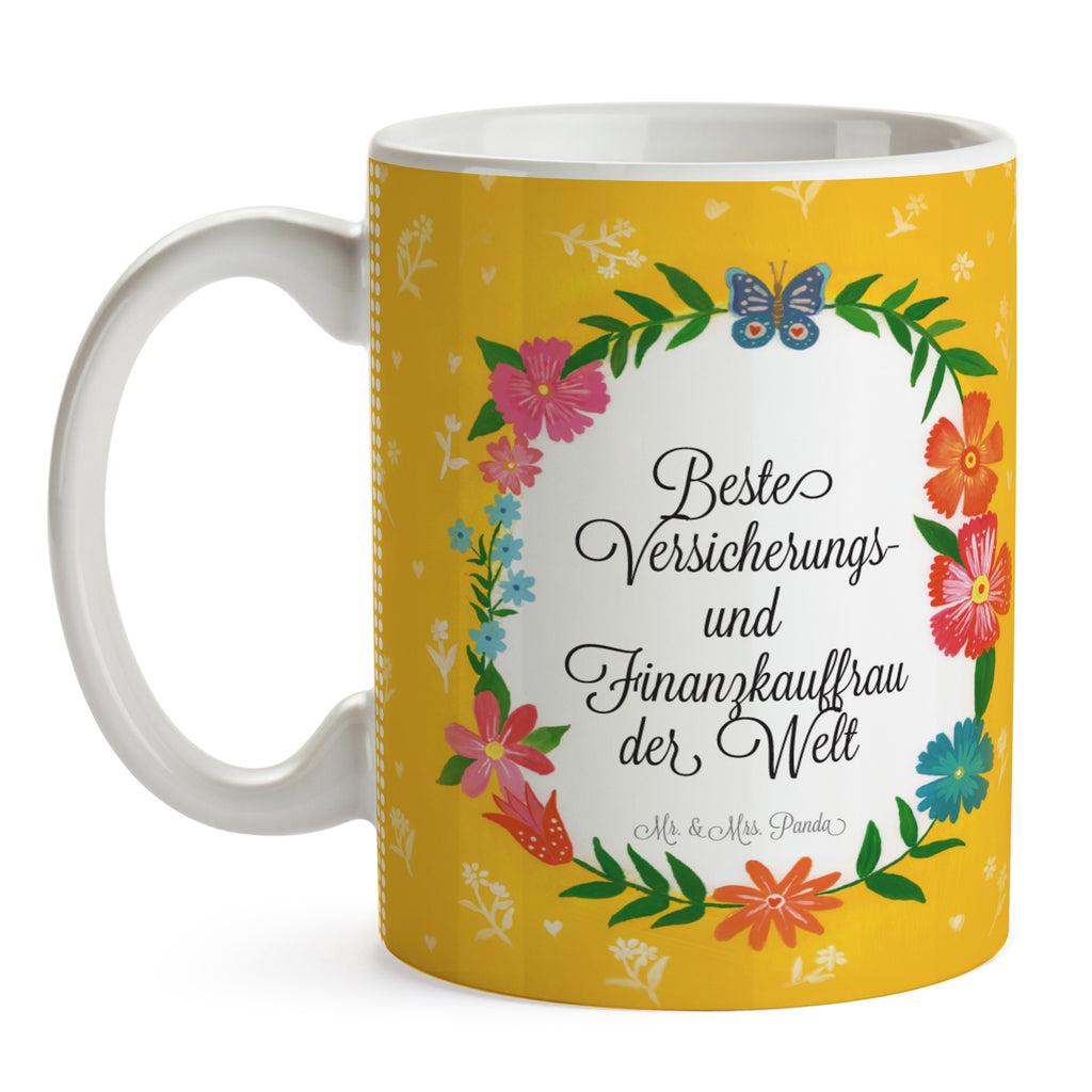 Tasse Design Frame Happy Girls Versicherungs- und Finanzkauffrau Geschenk Becher, Kaffeetasse, Kaffeebecher, Tee, Frühstück, Büro  