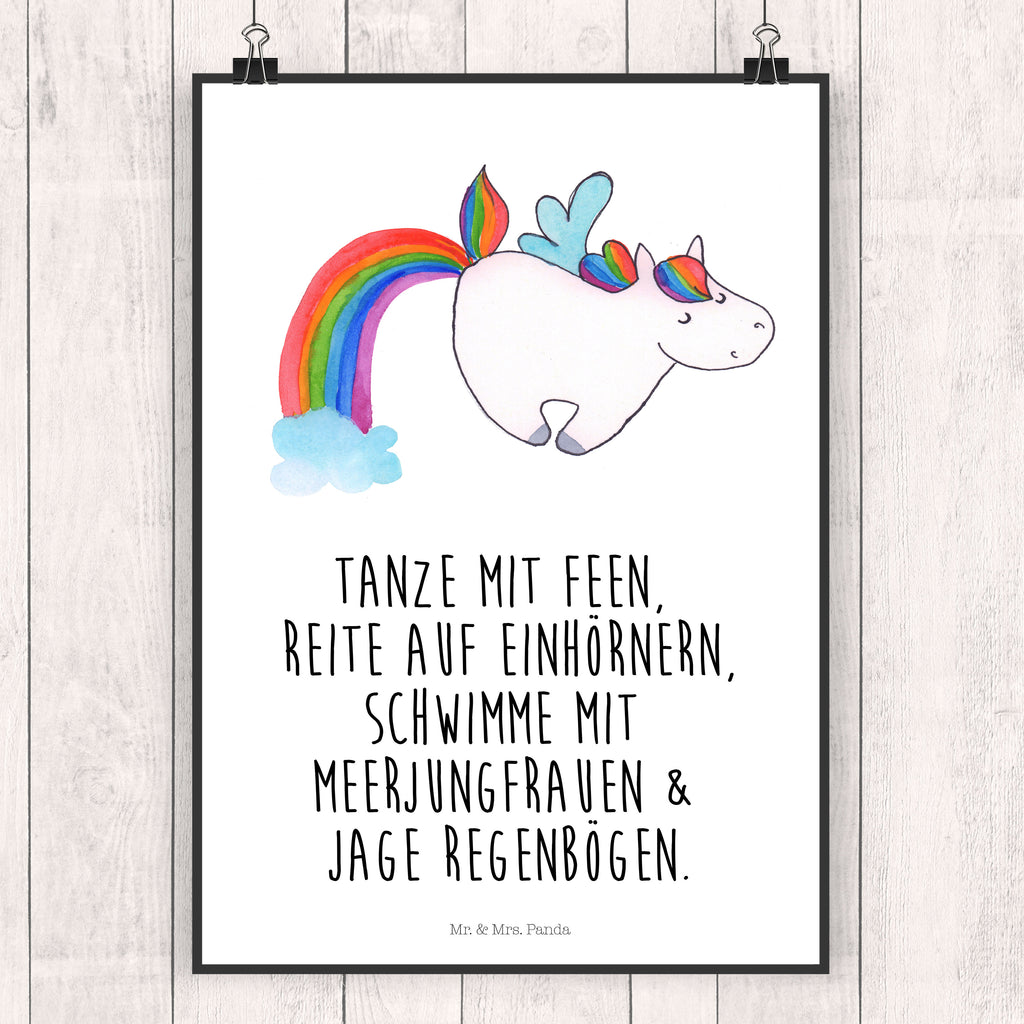 Poster Einhorn Pegasus Poster, Wandposter, Bild, Wanddeko, Küchenposter, Kinderposter, Wanddeko Bild, Raumdekoration, Wanddekoration, Handgemaltes Poster, Mr. & Mrs. Panda Poster, Designposter, Kunstdruck, Posterdruck, Einhorn, Einhörner, Einhorn Deko, Pegasus, Unicorn, Regenbogen, Spielen, Realität, Glitzer, Erwachsenwerden