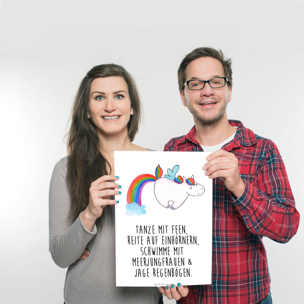 Poster Einhorn Pegasus Poster, Wandposter, Bild, Wanddeko, Küchenposter, Kinderposter, Wanddeko Bild, Raumdekoration, Wanddekoration, Handgemaltes Poster, Mr. & Mrs. Panda Poster, Designposter, Kunstdruck, Posterdruck, Einhorn, Einhörner, Einhorn Deko, Pegasus, Unicorn, Regenbogen, Spielen, Realität, Glitzer, Erwachsenwerden