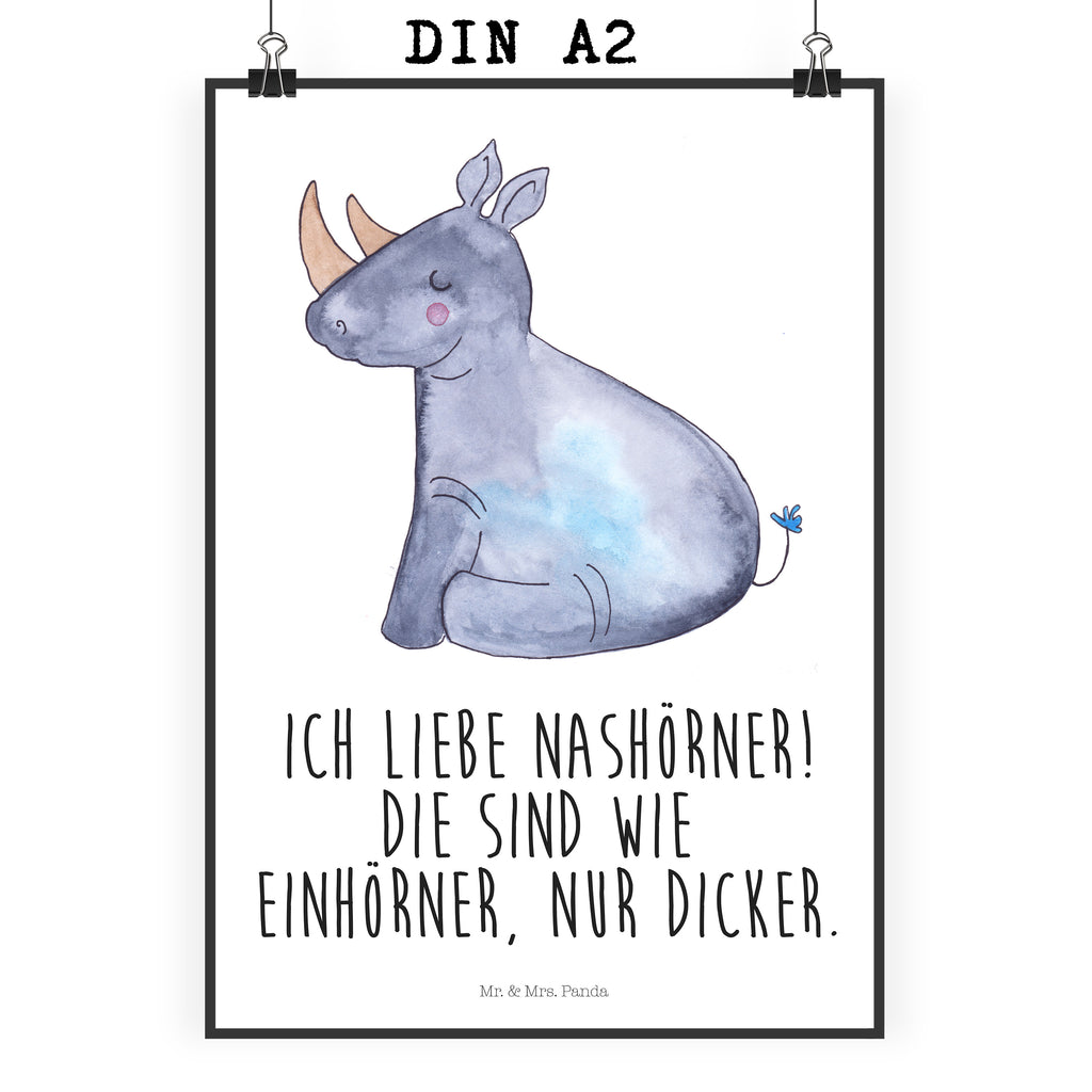 Poster Einhorn Nashorn Poster, Wandposter, Bild, Wanddeko, Küchenposter, Kinderposter, Wanddeko Bild, Raumdekoration, Wanddekoration, Handgemaltes Poster, Mr. & Mrs. Panda Poster, Designposter, Kunstdruck, Posterdruck, Einhorn, Einhörner, Einhorn Deko, Pegasus, Unicorn, Regenbogen, witzig, lustig, Zoo, Glitzer, Einhornpower, Erwachsenwerden, Nashorn, Nashörner