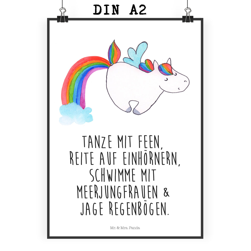 Poster Einhorn Pegasus Poster, Wandposter, Bild, Wanddeko, Küchenposter, Kinderposter, Wanddeko Bild, Raumdekoration, Wanddekoration, Handgemaltes Poster, Mr. & Mrs. Panda Poster, Designposter, Kunstdruck, Posterdruck, Einhorn, Einhörner, Einhorn Deko, Pegasus, Unicorn, Regenbogen, Spielen, Realität, Glitzer, Erwachsenwerden