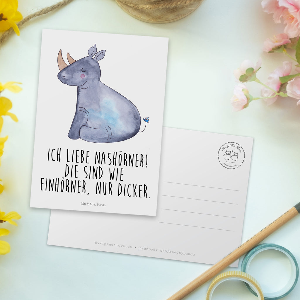 Postkarte Einhorn Nashorn Geschenkkarte, Grußkarte, Karte, Einladung, Ansichtskarte, Geburtstagskarte, Einladungskarte, Dankeskarte, Einhorn, Einhörner, Einhorn Deko, Pegasus, Unicorn, Regenbogen, witzig, lustig, Zoo, Glitzer, Einhornpower, Erwachsenwerden, Nashorn, Nashörner