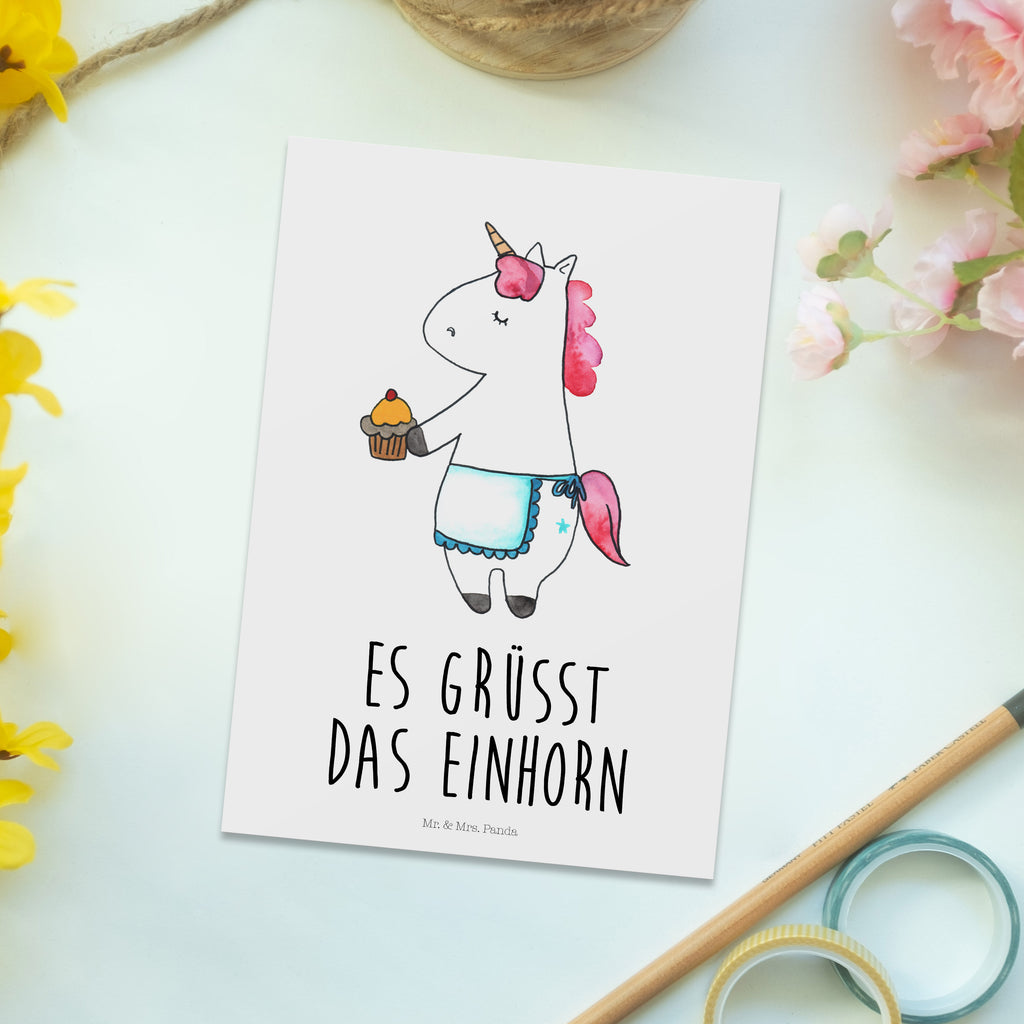 Postkarte Einhorn Muffin Geschenkkarte, Grußkarte, Karte, Einladung, Ansichtskarte, Geburtstagskarte, Einladungskarte, Einhorn, Einhörner, Einhorn Deko, Pegasus, Unicorn, Geburtstag, Backen, Muffin, Kekse, Geburtstagsgrüße, Glückwünsche, Liebesgrüße, Grüße