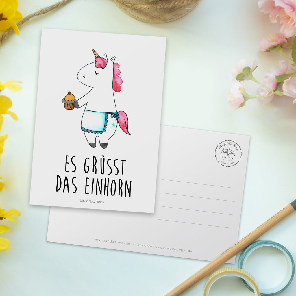 Postkarte Einhorn Muffin Geschenkkarte, Grußkarte, Karte, Einladung, Ansichtskarte, Geburtstagskarte, Einladungskarte, Einhorn, Einhörner, Einhorn Deko, Pegasus, Unicorn, Geburtstag, Backen, Muffin, Kekse, Geburtstagsgrüße, Glückwünsche, Liebesgrüße, Grüße