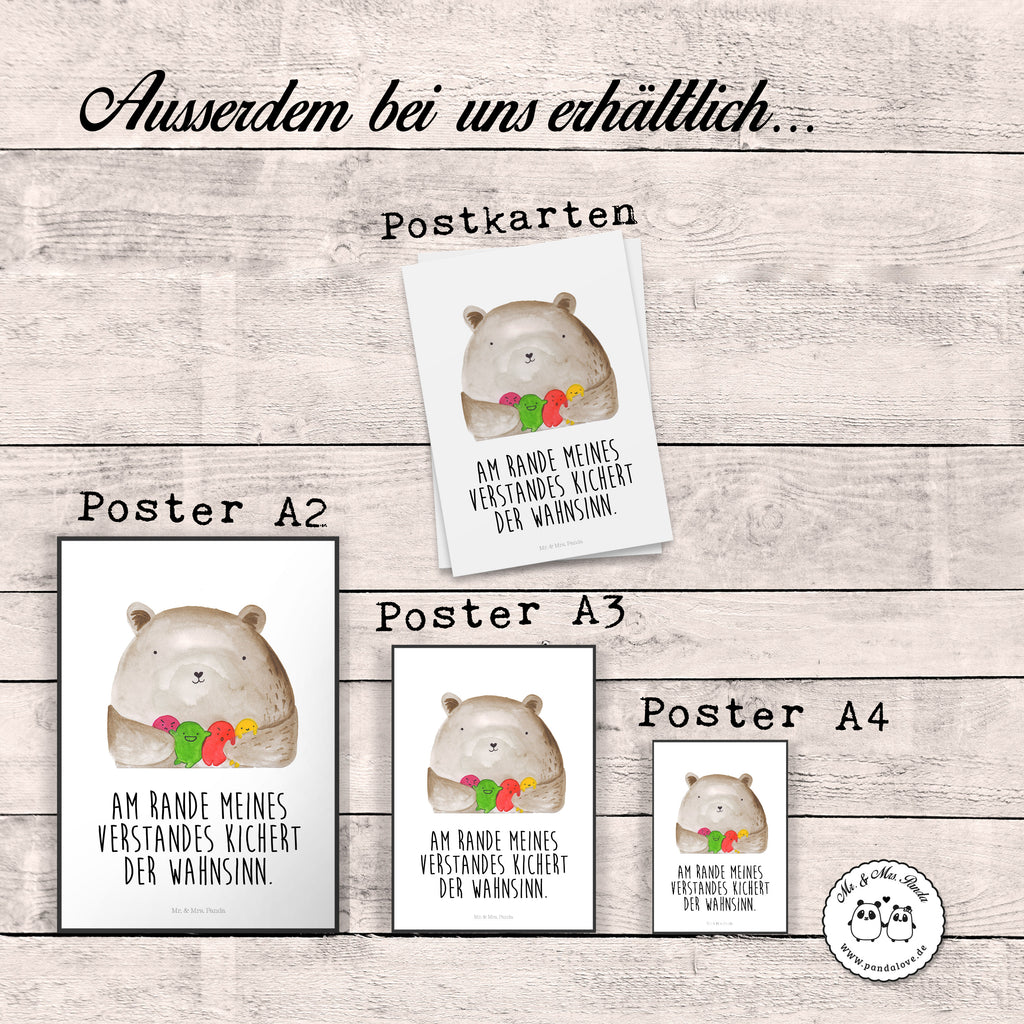 Poster Bär Gefühl Poster, Wandposter, Bild, Wanddeko, Küchenposter, Kinderposter, Wanddeko Bild, Raumdekoration, Wanddekoration, Handgemaltes Poster, Mr. & Mrs. Panda Poster, Designposter, Kunstdruck, Posterdruck, Bär, Teddy, Teddybär, Wahnsinn, Verrückt, Durchgedreht