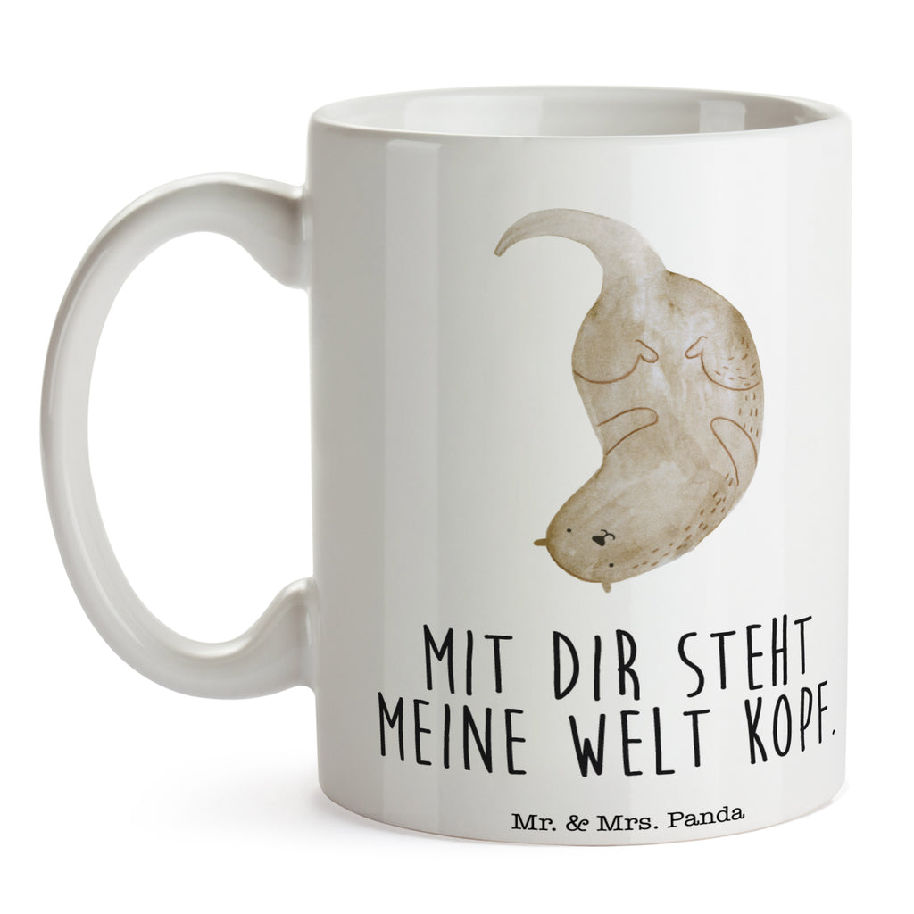 Tasse Otter kopfüber Otter Seeotter See Otter Becher, Kaffeetasse, Kaffeebecher, Tee, Frühstück, Büro  Otter,  Fischotter,  Seeotter