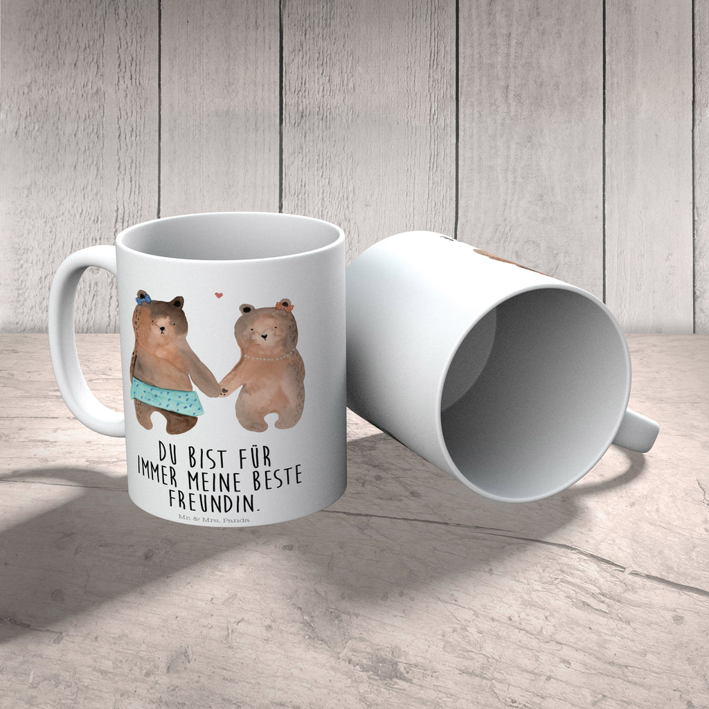 Tasse Bär Freundin Bär Freundin Beste Freund Liebe Liebesbeweis Verliebt Kumpel Kumpeliene Becher, Kaffeetasse, Kaffeebecher, Tee, Frühstück, Büro  Bär, Teddy, Teddybär