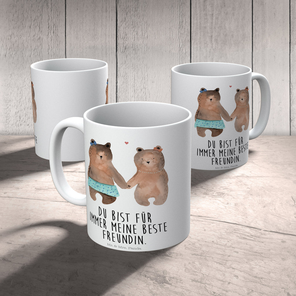 Tasse Bär Freundin Bär Freundin Beste Freund Liebe Liebesbeweis Verliebt Kumpel Kumpeliene Becher, Kaffeetasse, Kaffeebecher, Tee, Frühstück, Büro  Bär, Teddy, Teddybär