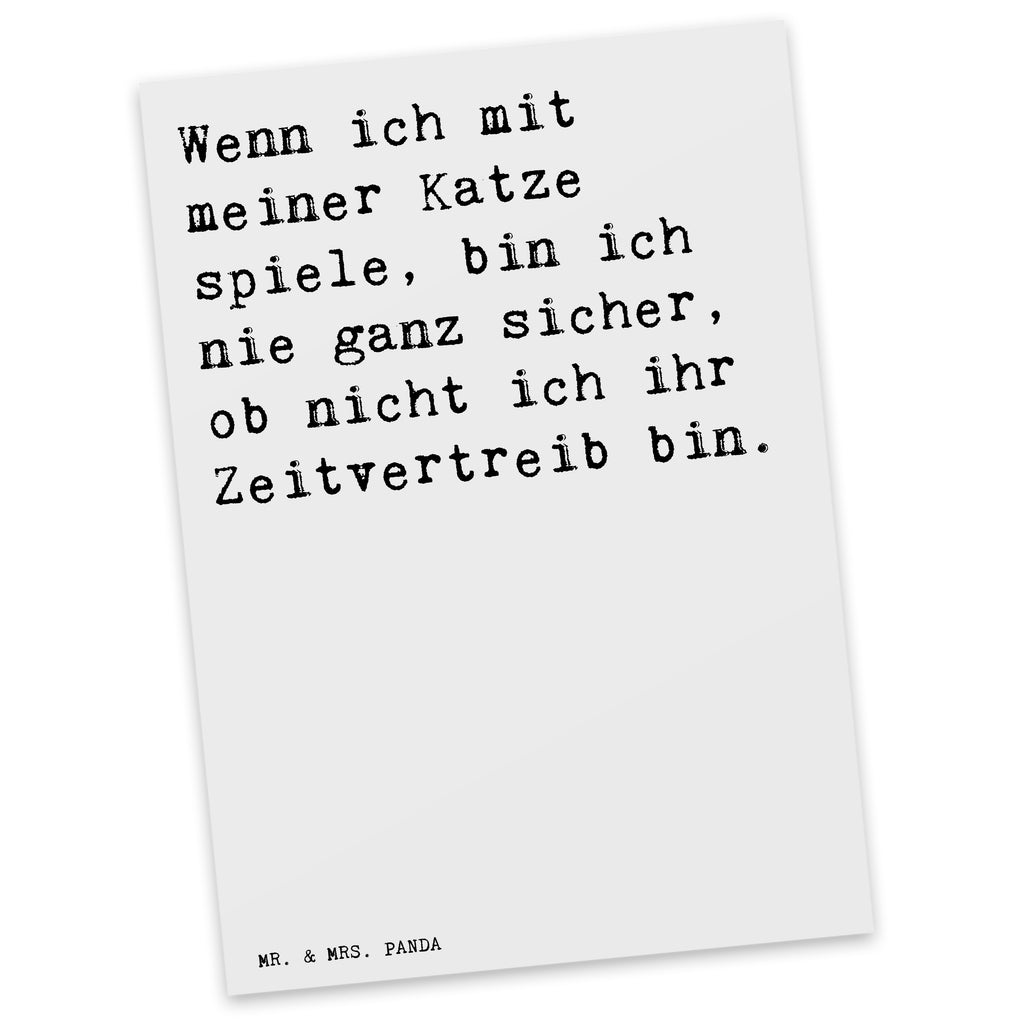 Postkarte Sprüche und Zitate Wenn ich mit meiner Katze spiele, bin ich nie ganz sicher, ob nicht ich ihr Zeitvertreib bin. Geschenkkarte, Grußkarte, Karte, Einladung, Ansichtskarte, Geburtstagskarte, Einladungskarte, Dankeskarte, Spruch, Sprüche, lustig, Weisheiten, Zitate, Spruch Sprüche Weisheiten Zitate Lustig Weisheit Worte