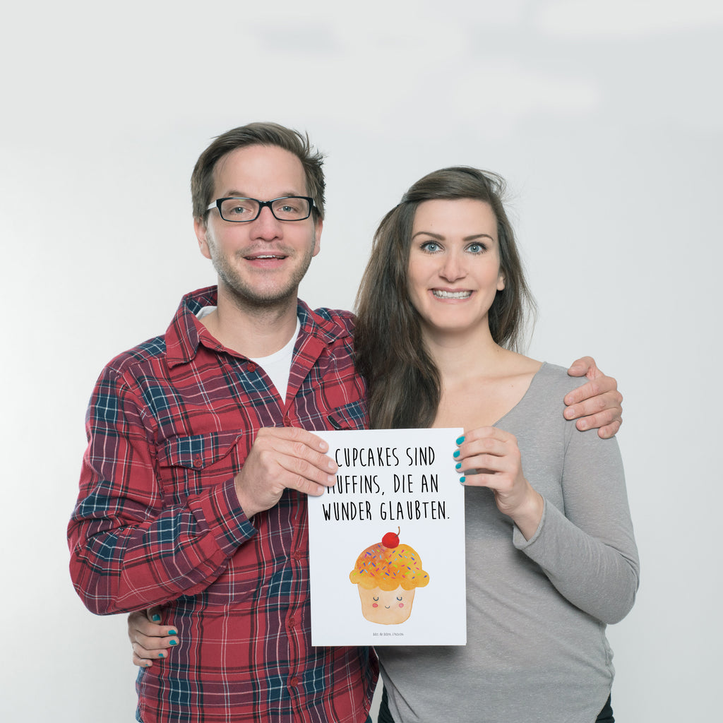 Poster Cupcake Poster, Wandposter, Bild, Wanddeko, Küchenposter, Kinderposter, Wanddeko Bild, Raumdekoration, Wanddekoration, Handgemaltes Poster, Mr. & Mrs. Panda Poster, Designposter, Kunstdruck, Posterdruck, Tiermotive, Gute Laune, lustige Sprüche, Tiere, Cupcakes, Muffin, Wunder, Küche Deko, Küche Spruch, Backen Geschenk, Geschenk Koch, Motivation Sprüche