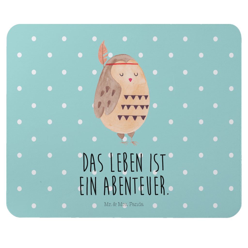 Mauspad Eule Federschmuck Mousepad, Computer zubehör, Büroausstattung, PC Zubehör, Arbeitszimmer, Mauspad, Einzigartiges Mauspad, Designer Mauspad, Eule, Eule Deko, Owl, Das Leben ist ein Abenteuer, Reisespruch, Federschmuck, Dekoration