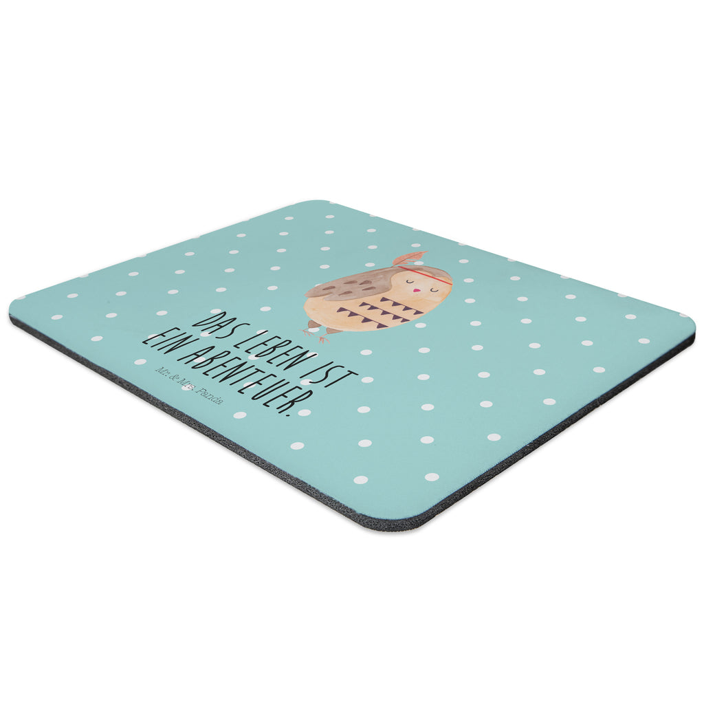 Mauspad Eule Federschmuck Mousepad, Computer zubehör, Büroausstattung, PC Zubehör, Arbeitszimmer, Mauspad, Einzigartiges Mauspad, Designer Mauspad, Eule, Eule Deko, Owl, Das Leben ist ein Abenteuer, Reisespruch, Federschmuck, Dekoration