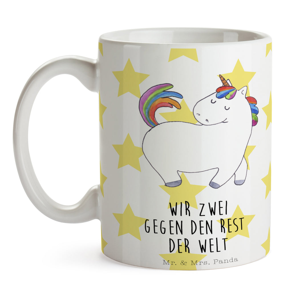 Tasse Einhorn stolzierend Einhorn, Einhörner, Unicorn, stolz, anders, bunt, Pferd, Reiter, Reiten, Freundin, Geschenk Becher, Kaffeetasse, Kaffeebecher, Tee, Frühstück, Büro  Einhorn, Einhörner, Einhorn Deko, Pegasus, Unicorn