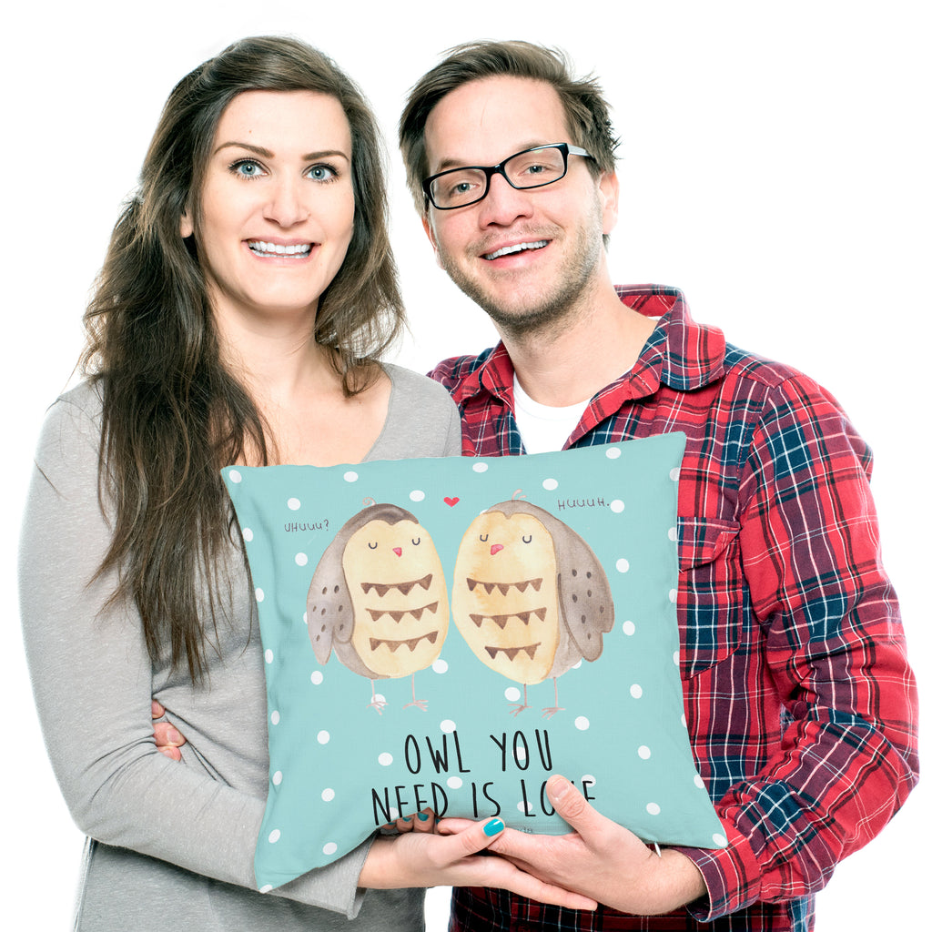 40x40 Kissen Eule Liebe Kissenhülle, Kopfkissen, Sofakissen, Dekokissen, Motivkissen, Eule, Eule Deko, Liebe, Hochzeit Spruch, Owl, All you need is love, Liebe Spruch, Freundin Geschenk, Freund, Wortspiel lustig