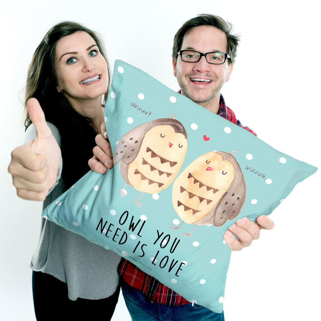 40x40 Kissen Eule Liebe Kissenhülle, Kopfkissen, Sofakissen, Dekokissen, Motivkissen, Eule, Eule Deko, Liebe, Hochzeit Spruch, Owl, All you need is love, Liebe Spruch, Freundin Geschenk, Freund, Wortspiel lustig