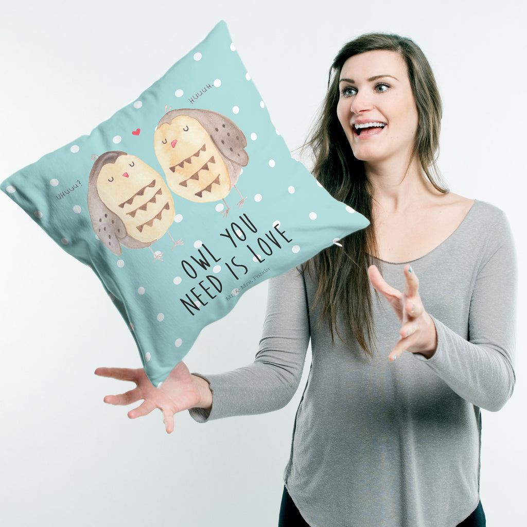 40x40 Kissen Eule Liebe Kissenhülle, Kopfkissen, Sofakissen, Dekokissen, Motivkissen, Eule, Eule Deko, Liebe, Hochzeit Spruch, Owl, All you need is love, Liebe Spruch, Freundin Geschenk, Freund, Wortspiel lustig