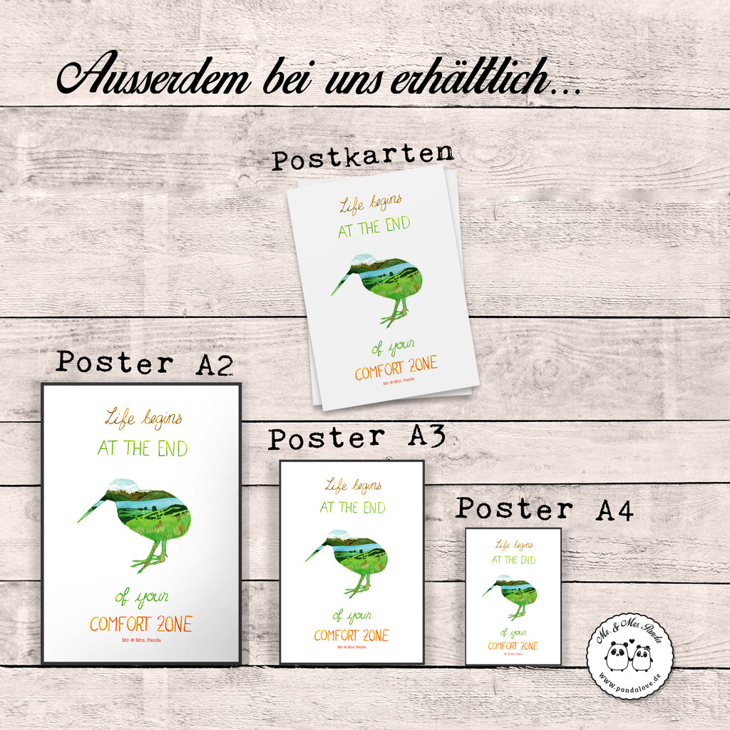 Poster Kiwi Neuseeland Neuseeland, New Zealand, Kiwi, Kiwivogel, Komfortzone, Life begins, Motivation, Leben, Poster, Wandposter, Bild, Wanddeko, Küchenposter, Kinderposter, Wanddeko Bild, Raumdekoration, Wanddekoration, Handgemaltes Poster, Mr. & Mrs. Panda Poster, Designposter, Kunstdruck, Posterdruck  Blumen Deko, Frühlings Deko, Sommer Deko, Dekoration, positive Botschaft, Naturliebhaber, Outdoor, Natur, Abenteuer
