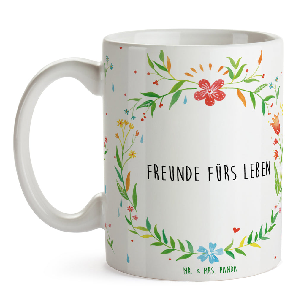 Tasse Design Frame Barfuß Wiese Freunde fürs Leben Becher, Kaffeetasse, Kaffeebecher, Tee, Frühstück, Büro, Geschenk
