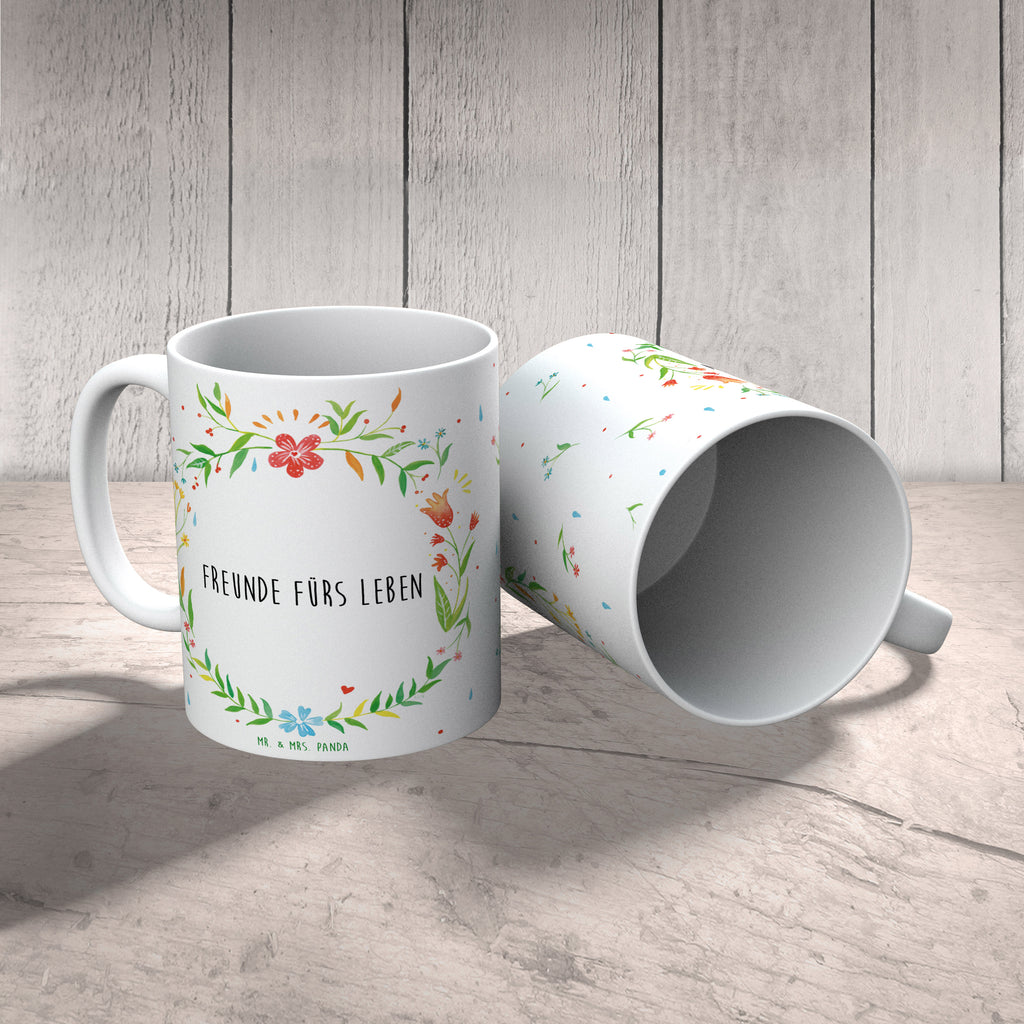 Tasse Design Frame Barfuß Wiese Freunde fürs Leben Becher, Kaffeetasse, Kaffeebecher, Tee, Frühstück, Büro, Geschenk