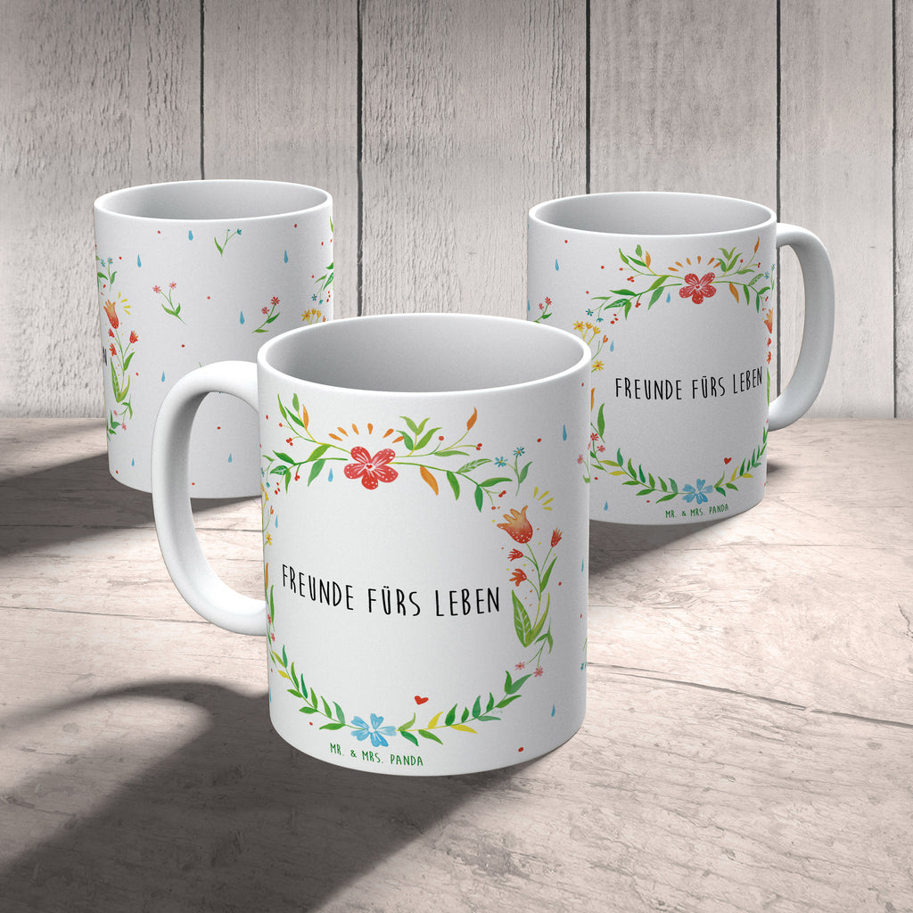 Tasse Design Frame Barfuß Wiese Freunde fürs Leben Becher, Kaffeetasse, Kaffeebecher, Tee, Frühstück, Büro, Geschenk