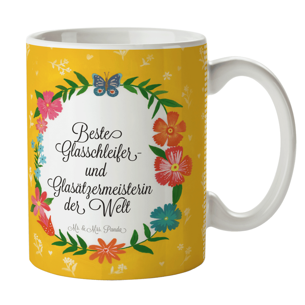 Tasse Design Frame Happy Girls Glasschleifer- und Glasätzermeisterin Geschenk Becher, Kaffeetasse, Kaffeebecher, Tee, Frühstück, Büro  