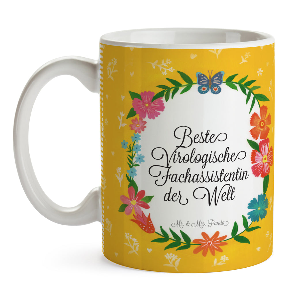 Tasse Design Frame Happy Girls Virologische Fachassistentin Geschenk Becher, Kaffeetasse, Kaffeebecher, Tee, Frühstück, Büro  