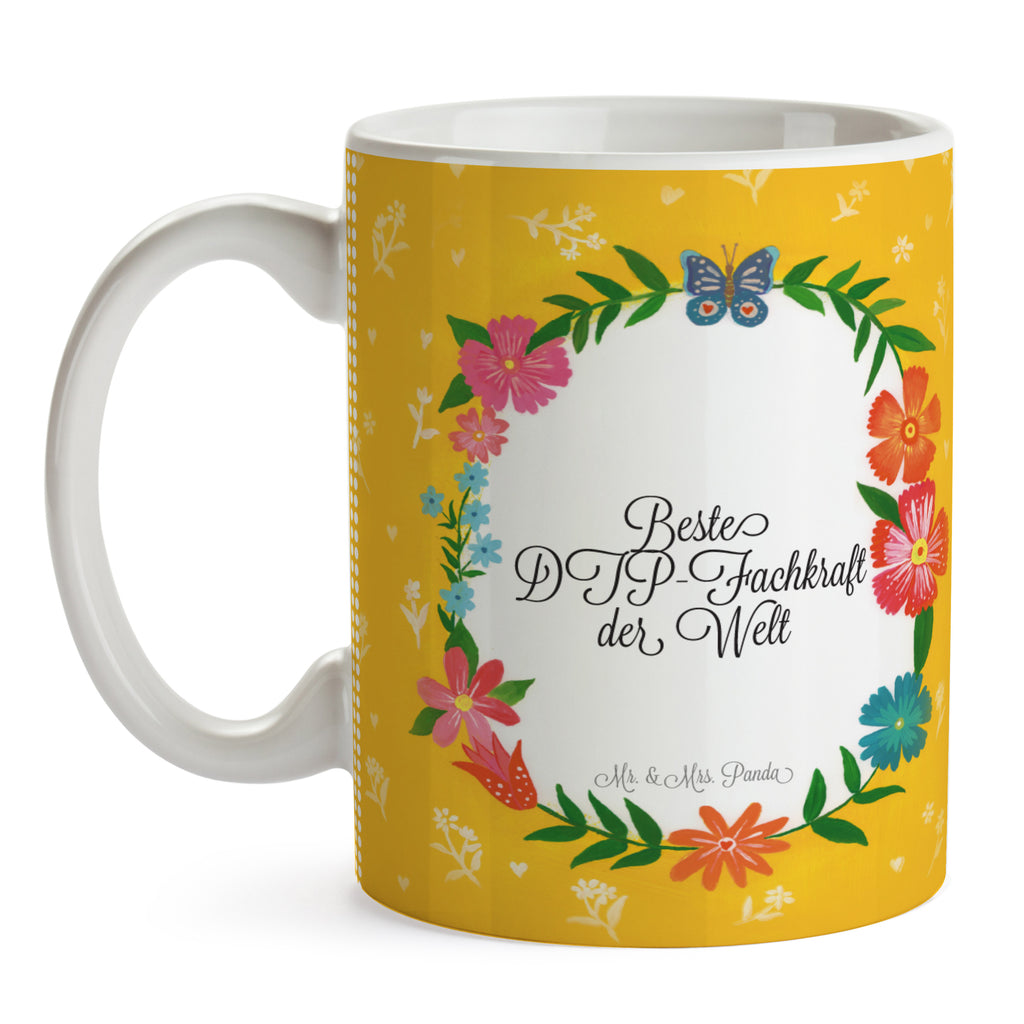 Tasse Design Frame Happy Girls DTP-Fachkraft Geschenk Becher, Kaffeetasse, Kaffeebecher, Tee, Frühstück, Büro  
