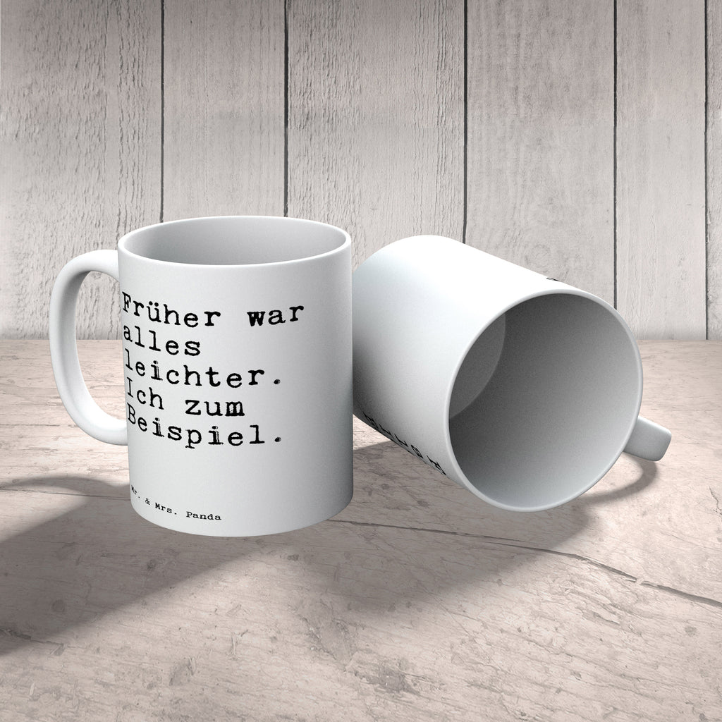 Tasse Sprüche und Zitate Früher war alles leichter. Ich zum Beispiel. Spruch Sprüche Weisheiten Zitate Lustig Weisheit Worte Becher, Kaffeetasse, Kaffeebecher, Tee, Frühstück, Büro abnehmen, Diät, Spruch, Freundin,  Spruch, Sprüche, lustig, Weisheiten, Zitate