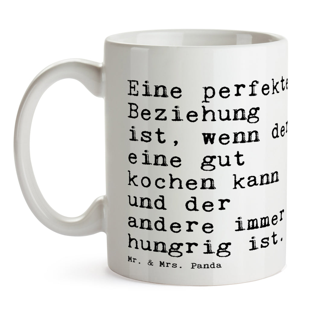 Tasse Sprüche und Zitate Eine perfekte Beziehung ist, wenn der eine gut kochen kann und der andere immer hungrig ist. Spruch Sprüche Weisheiten Zitate Lustig Weisheit Worte Becher, Kaffeetasse, Kaffeebecher, Tee, Frühstück, Büro Spruch, Beziehung, Partnerschaft, Kochen, Küche, Liebe, Ehe, Geschenk, Partner, Mann, Frau, Freundin, Ehemann, Ehefrau Spruch, Sprüche, lustig, Weisheiten, Zitate