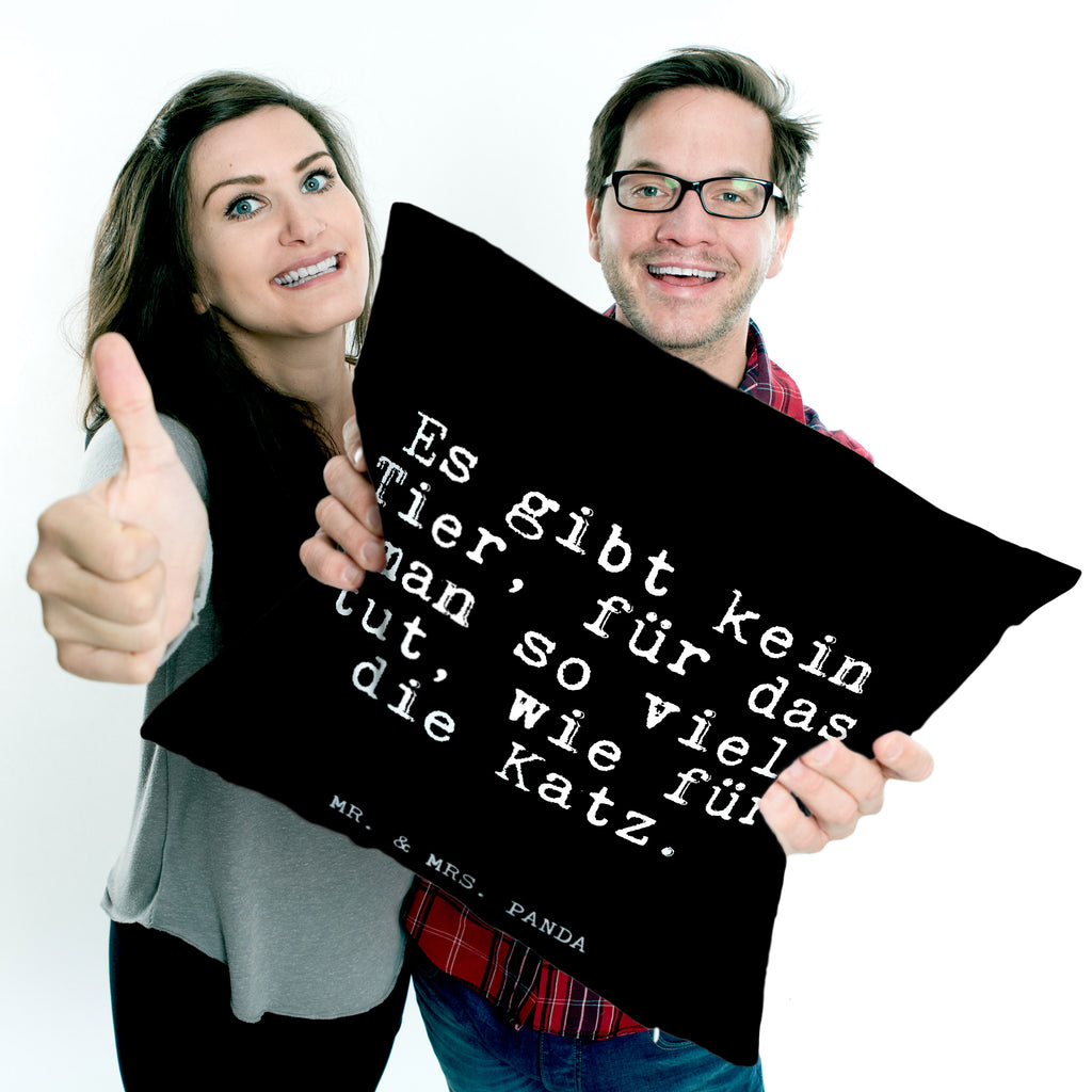 40x40 Kissen Fun Talk Es gibt kein Tier, für das man so viel tut, wie für die Katz. Kissenhülle, Kopfkissen, Sofakissen, Dekokissen, Motivkissen, Spruch, Sprüche, lustig, Weisheiten, Zitate, Glizer Spruch Sprüche Weisheiten Zitate Lustig Weisheit Worte