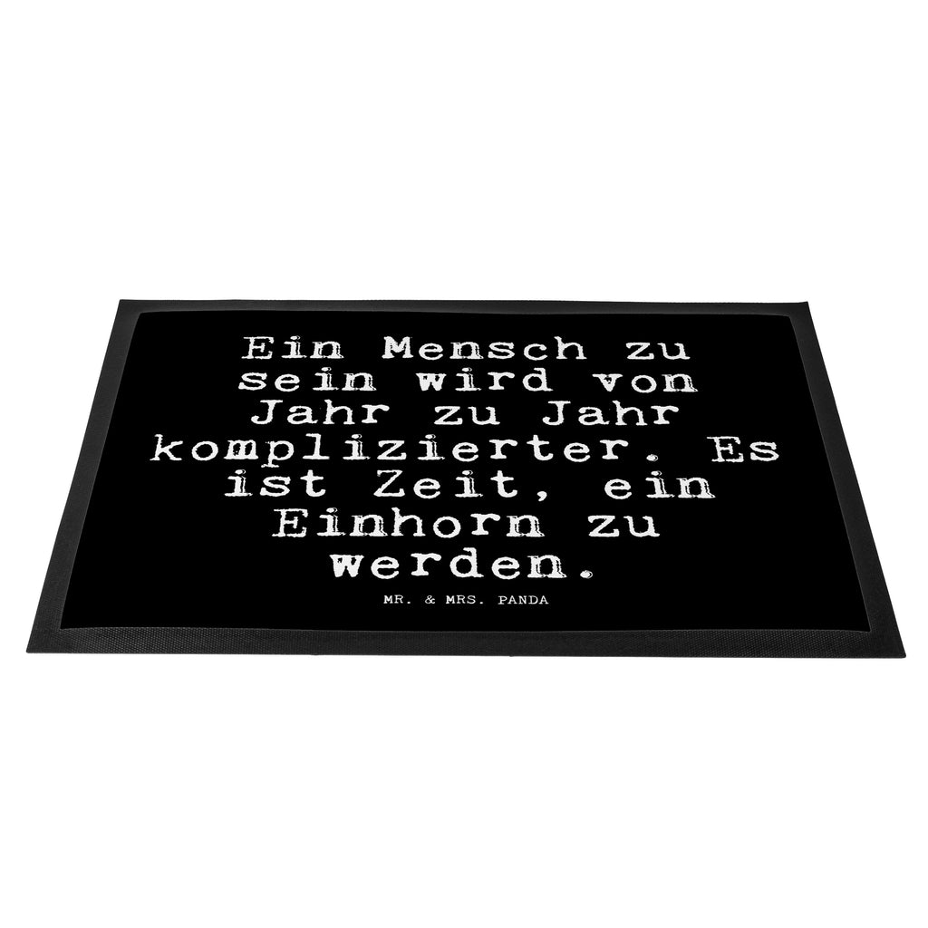 Fußmatte Fun Talk Ein Mensch zu sein wird von Jahr zu Jahr komplizierter. Es ist Zeit, ein Einhorn zu werden. Türvorleger, Schmutzmatte, Fußabtreter, Matte, Schmutzfänger, Fußabstreifer, Schmutzfangmatte, Türmatte, Motivfußmatte, Haustürmatte, Vorleger, Spruch, Sprüche, lustig, Weisheiten, Zitate, Glizer Spruch Sprüche Weisheiten Zitate Lustig Weisheit Worte