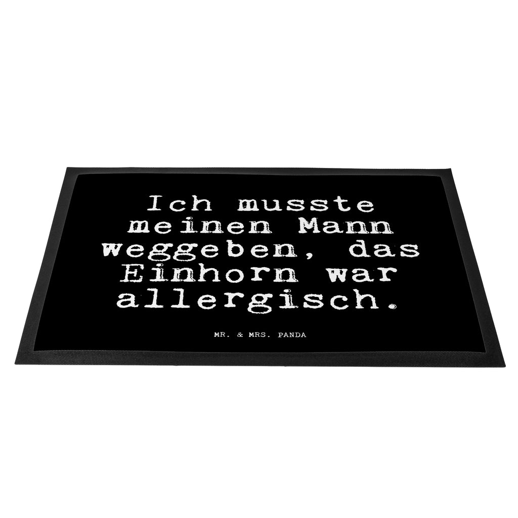 Fußmatte Fun Talk Ich musste meinen Mann weggeben, das Einhorn war allergisch. Türvorleger, Schmutzmatte, Fußabtreter, Matte, Schmutzfänger, Fußabstreifer, Schmutzfangmatte, Türmatte, Motivfußmatte, Haustürmatte, Vorleger, Spruch, Sprüche, lustig, Weisheiten, Zitate, Glizer Spruch Sprüche Weisheiten Zitate Lustig Weisheit Worte