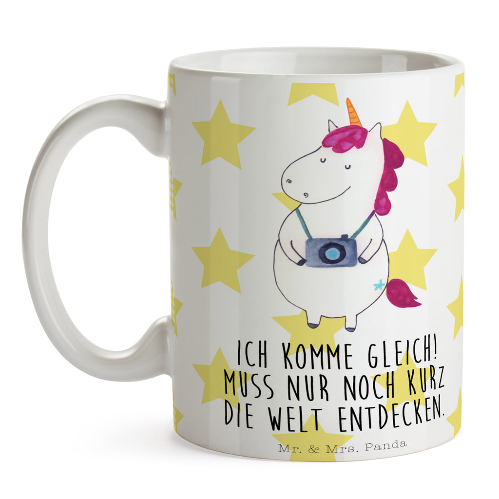 Tasse Einhorn Fotograf Einhorn, Einhörner, Unicorn, Fotograf, Fotografie, Kamera, Reisen, Weltreise, Weltenbummler, Urlaub, Tourist, Kurztrip, Reise, Städtereise Becher, Kaffeetasse, Kaffeebecher, Tee, Frühstück, Büro  Einhorn, Einhörner, Einhorn Deko, Pegasus, Unicorn