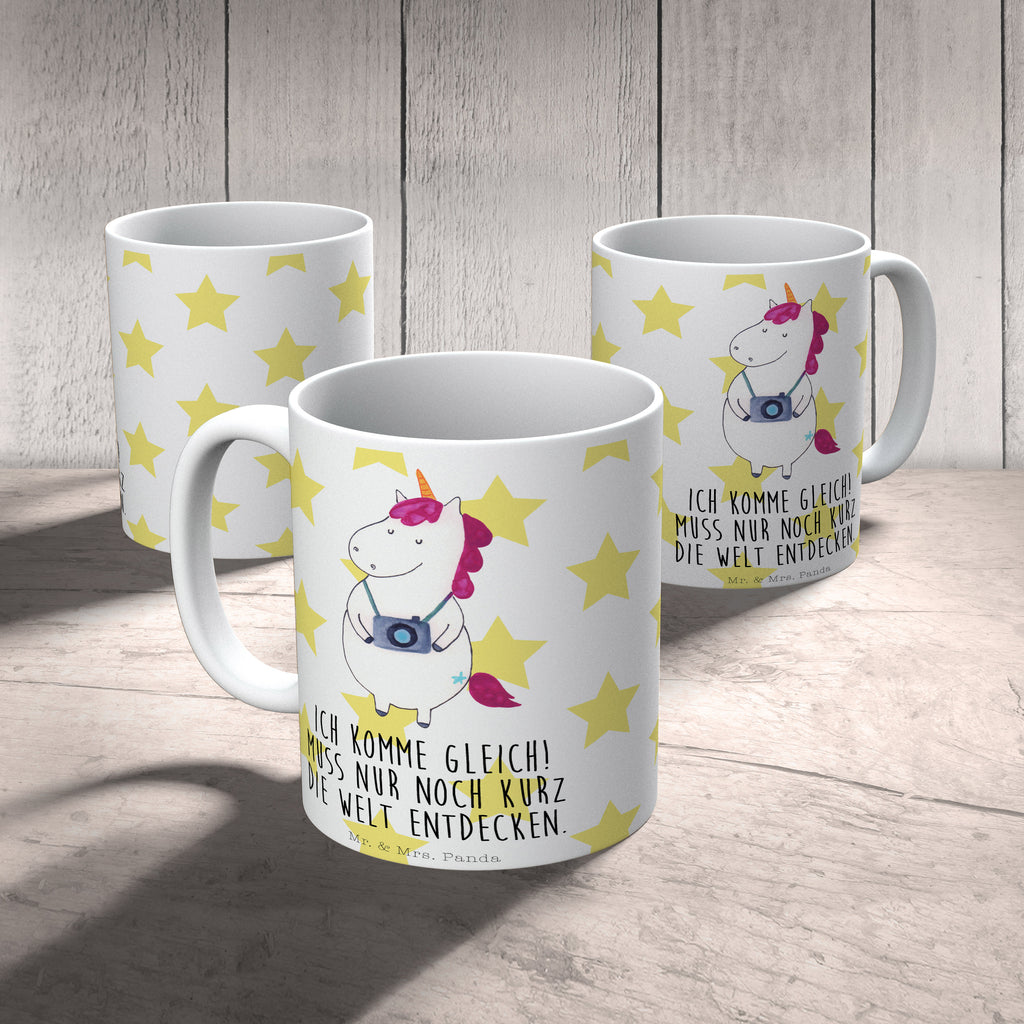 Tasse Einhorn Fotograf Einhorn, Einhörner, Unicorn, Fotograf, Fotografie, Kamera, Reisen, Weltreise, Weltenbummler, Urlaub, Tourist, Kurztrip, Reise, Städtereise Becher, Kaffeetasse, Kaffeebecher, Tee, Frühstück, Büro  Einhorn, Einhörner, Einhorn Deko, Pegasus, Unicorn