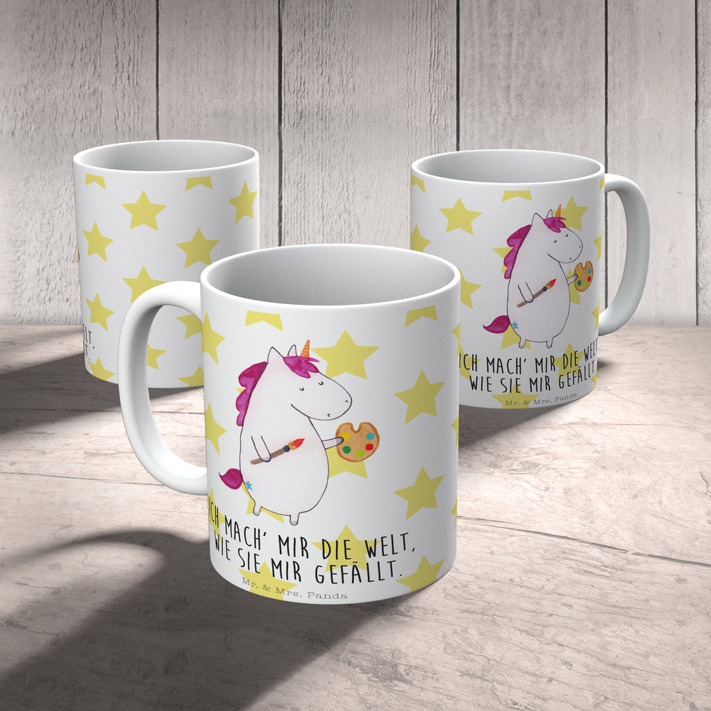 Tasse Einhorn Künstler Einhorn, Einhörner, Englisch, Künstler, Unicorn, Artist, Malen, Zeichnen, Welt, Farbe, Stift, Pinsel, Geschenk, Maler Becher, Kaffeetasse, Kaffeebecher, Tee, Frühstück, Büro  Einhorn, Einhörner, Einhorn Deko, Pegasus, Unicorn