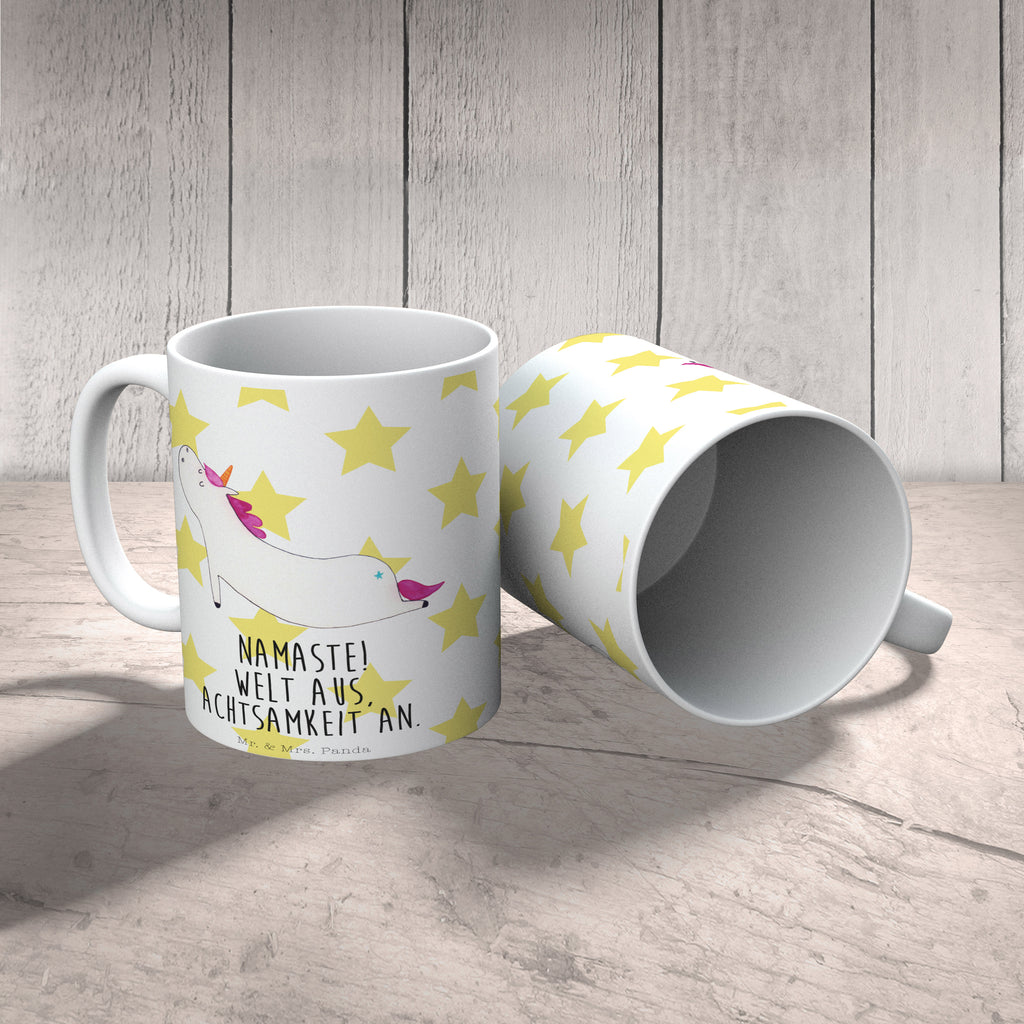 Tasse Einhorn Yoga Einhorn, Einhörner, Unicorn, Yoga, Namaste, Achtsamkeit, Entspannung, Joga, Yogamatte, Sport, lustig, witzig, süß Becher, Kaffeetasse, Kaffeebecher, Tee, Frühstück, Büro  Einhorn, Einhörner, Einhorn Deko, Pegasus, Unicorn