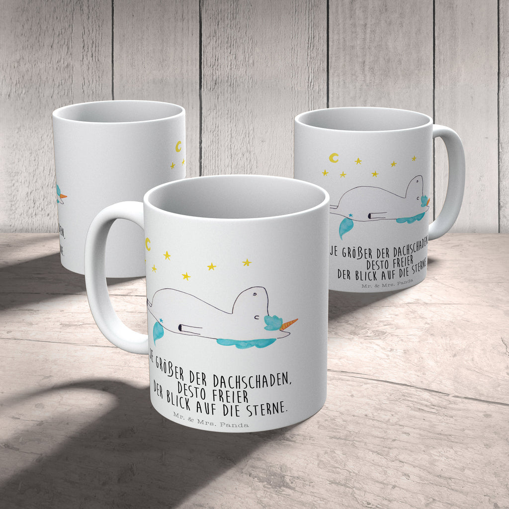 Tasse Einhorn Sternenhimmel Becher, Kaffeetasse, Kaffeebecher, Tee, Frühstück, Büro, Einhorn, Einhörner, Einhorn Deko, Pegasus, Unicorn, Sterne, Dachschaden, Verrückt, Sternenhimmel