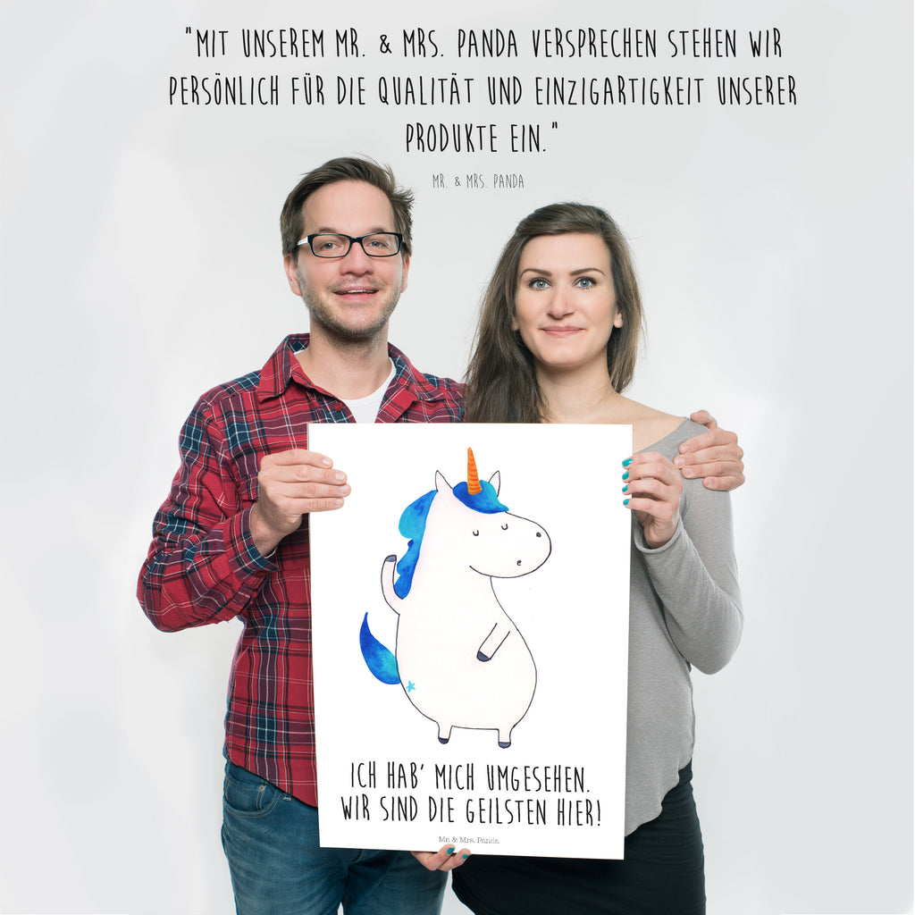 Poster Einhorn Mann Poster, Wandposter, Bild, Wanddeko, Küchenposter, Kinderposter, Wanddeko Bild, Raumdekoration, Wanddekoration, Handgemaltes Poster, Mr. & Mrs. Panda Poster, Designposter, Kunstdruck, Posterdruck, Einhorn, Einhörner, Einhorn Deko, Pegasus, Unicorn, cool, Mann, Freundin, Familie, bester Freund, BFF, Party, hübsch, beste