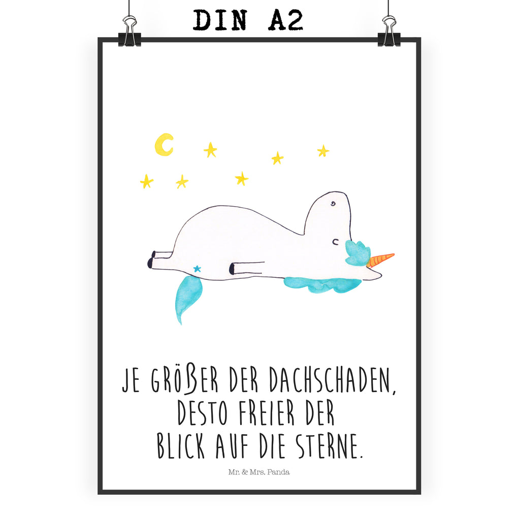 Poster Einhorn Sternenhimmel Poster, Wandposter, Bild, Wanddeko, Küchenposter, Kinderposter, Wanddeko Bild, Raumdekoration, Wanddekoration, Handgemaltes Poster, Mr. & Mrs. Panda Poster, Designposter, Kunstdruck, Posterdruck, Einhorn, Einhörner, Einhorn Deko, Pegasus, Unicorn, Sterne, Dachschaden, Verrückt, Sternenhimmel