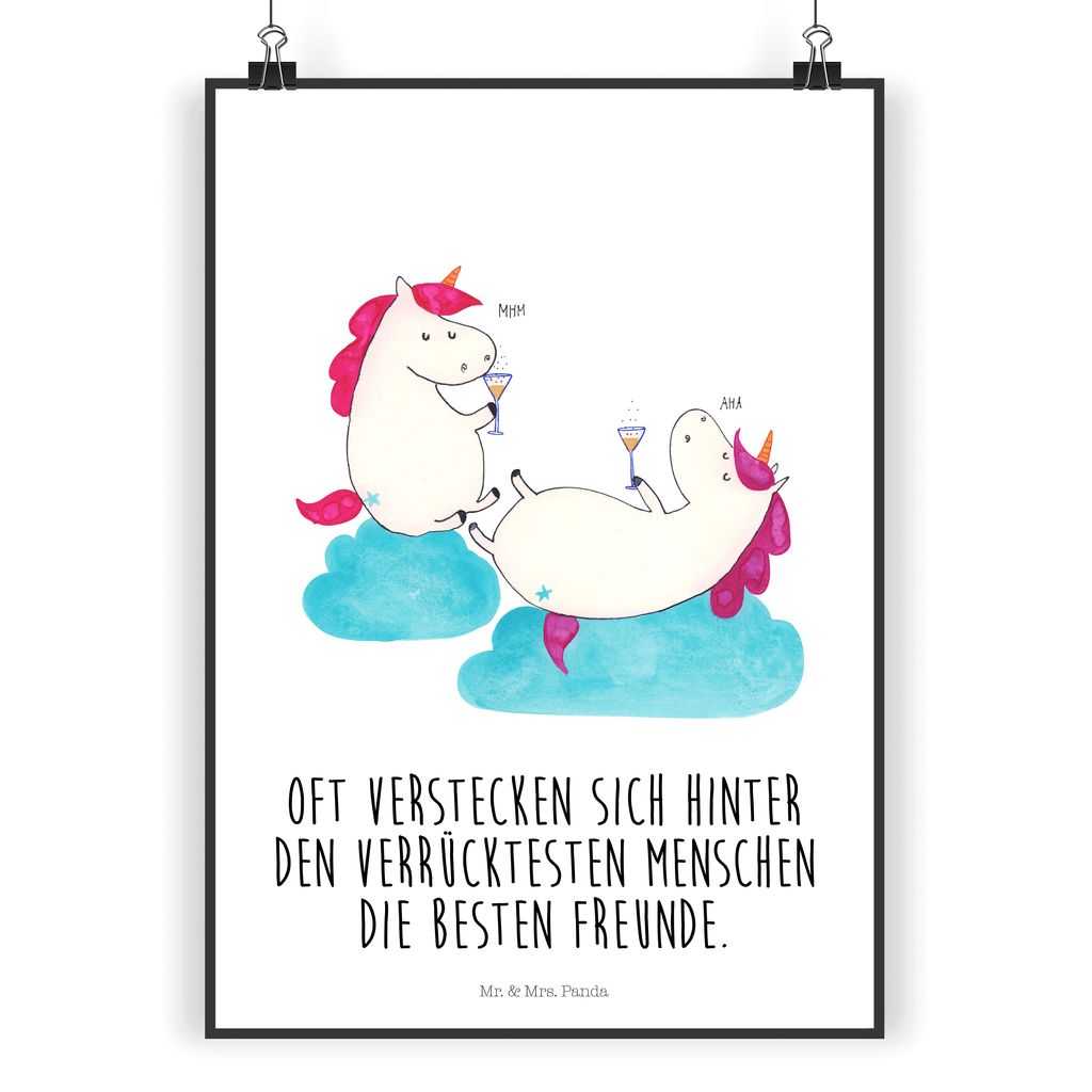 Poster Einhörner Sekt Poster, Wandposter, Bild, Wanddeko, Küchenposter, Kinderposter, Wanddeko Bild, Raumdekoration, Wanddekoration, Handgemaltes Poster, Mr. & Mrs. Panda Poster, Designposter, Kunstdruck, Posterdruck, Einhorn, Einhörner, Einhorn Deko, Pegasus, Unicorn, Freundinnen, Freundin, BFF, Sekt, Mädelsabend, Spaß, Party, Korken, Anstoßen, Beste
