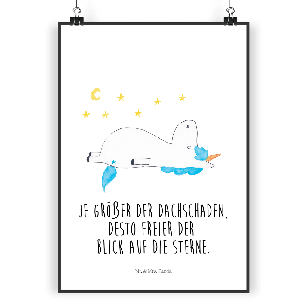 Poster Einhorn Sternenhimmel Poster, Wandposter, Bild, Wanddeko, Küchenposter, Kinderposter, Wanddeko Bild, Raumdekoration, Wanddekoration, Handgemaltes Poster, Mr. & Mrs. Panda Poster, Designposter, Kunstdruck, Posterdruck, Einhorn, Einhörner, Einhorn Deko, Pegasus, Unicorn, Sterne, Dachschaden, Verrückt, Sternenhimmel