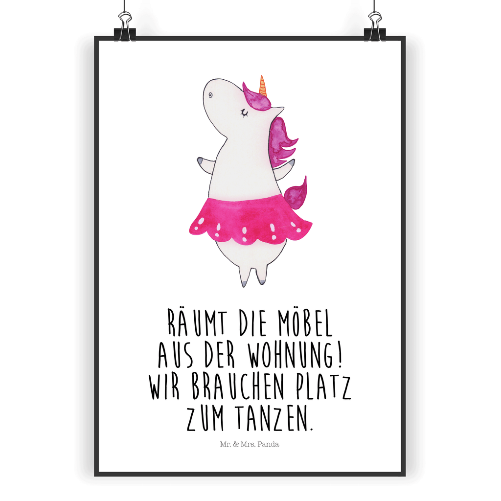 Poster Einhorn Ballerina Poster, Wandposter, Bild, Wanddeko, Küchenposter, Kinderposter, Wanddeko Bild, Raumdekoration, Wanddekoration, Handgemaltes Poster, Mr. & Mrs. Panda Poster, Designposter, Kunstdruck, Posterdruck, Einhorn, Einhörner, Einhorn Deko, Pegasus, Unicorn, Tanzen, Ballerina, Party, Wohnung, Spaß, Feiern, Geburtstag, Tänzerin, Lebenslust, Lebensfreude