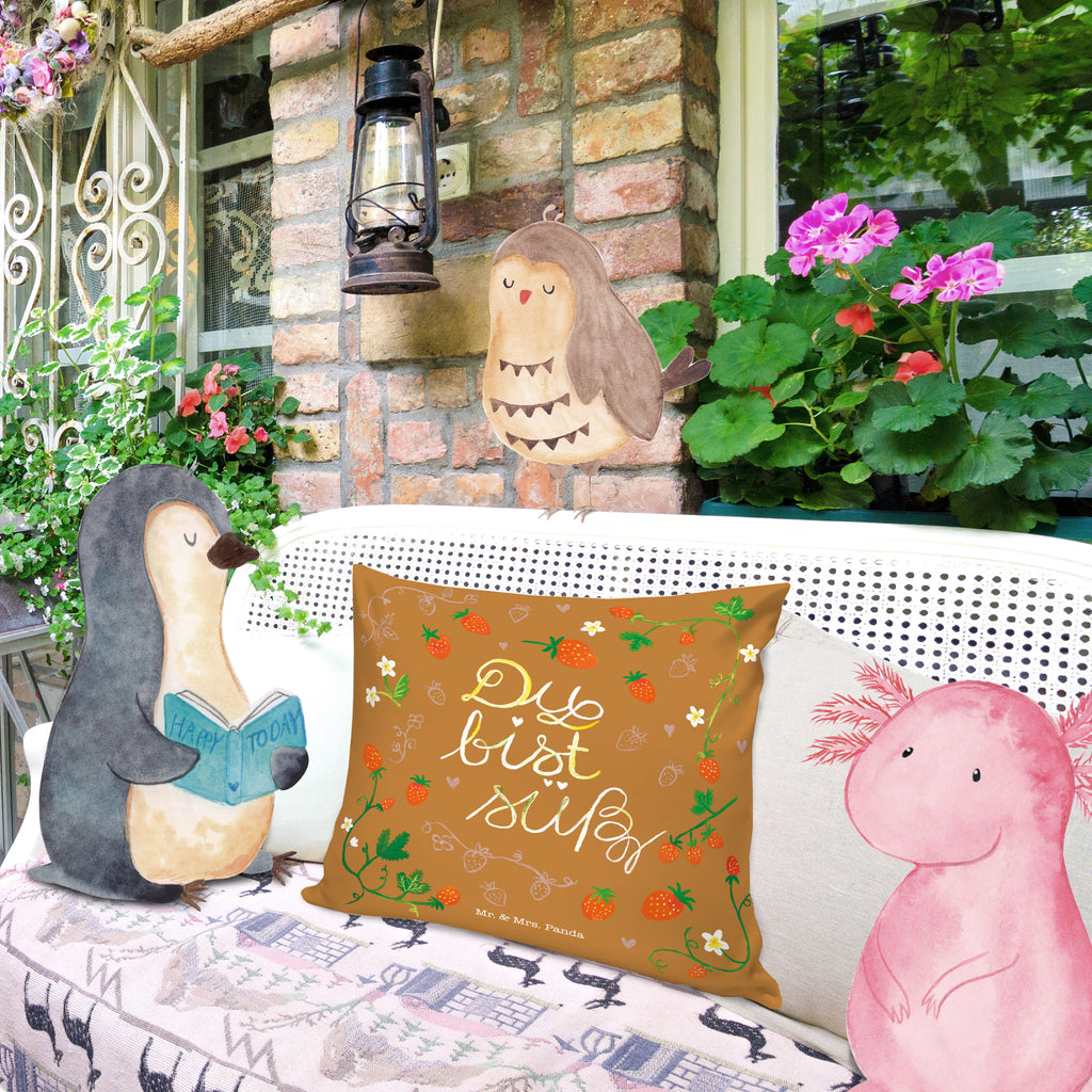 40x40 Kissen Erdbeeren Du bist süß Kissenhülle, Kopfkissen, Sofakissen, Dekokissen, Motivkissen, Blumen Deko, Frühlings Deko, Sommer Deko, Dekoration, positive Botschaft, Naturliebhaber, Outdoor, Natur, Abenteuer, Erdbeere, süß, Du bist süß, Liebe Spruch, Liebe Zitat, Kompliment, Geschenk Freundin, Jahrestag, Geschenk Partner, Deko