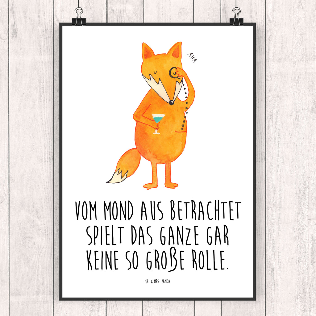 Poster Fuchs Lord Poster, Wandposter, Bild, Wanddeko, Küchenposter, Kinderposter, Wanddeko Bild, Raumdekoration, Wanddekoration, Handgemaltes Poster, Mr. & Mrs. Panda Poster, Designposter, Kunstdruck, Posterdruck, Fuchs, Füchse, tröstende Worte, Spruch lustig, Liebeskummer Geschenk, Motivation Spruch, Problemlösung