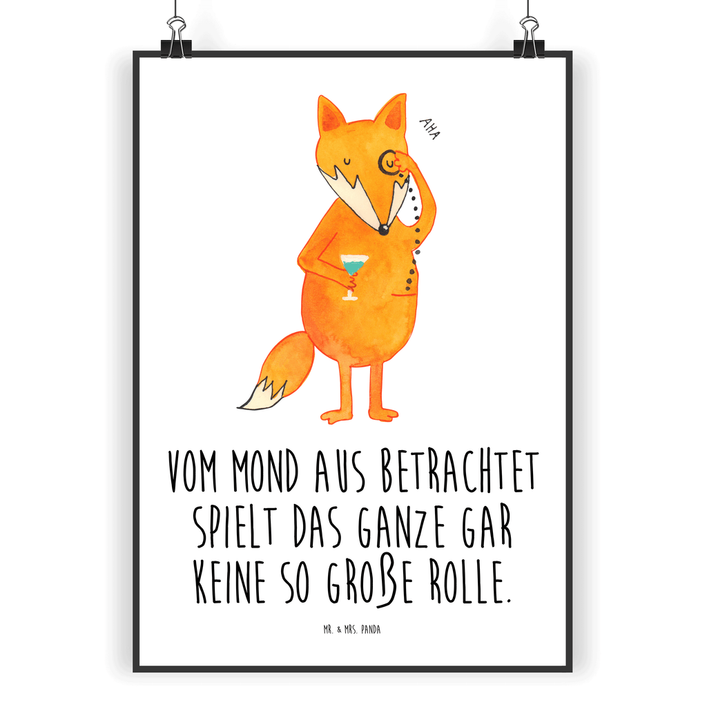 Poster Fuchs Lord Poster, Wandposter, Bild, Wanddeko, Küchenposter, Kinderposter, Wanddeko Bild, Raumdekoration, Wanddekoration, Handgemaltes Poster, Mr. & Mrs. Panda Poster, Designposter, Kunstdruck, Posterdruck, Fuchs, Füchse, tröstende Worte, Spruch lustig, Liebeskummer Geschenk, Motivation Spruch, Problemlösung