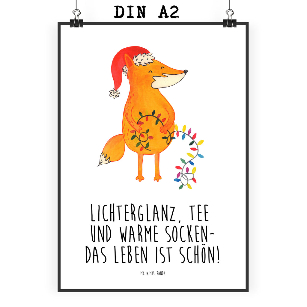 Poster Fuchs Weihnachten Poster, Wandposter, Bild, Wanddeko, Küchenposter, Kinderposter, Wanddeko Bild, Raumdekoration, Wanddekoration, Handgemaltes Poster, Mr. & Mrs. Panda Poster, Designposter, Kunstdruck, Posterdruck, Winter, Weihnachten, Weihnachtsdeko, Nikolaus, Advent, Heiligabend, Wintermotiv, Fuchs, Füchse, Spruch schön, Geschenk Weihnachten, Weihnachtsmann, Weihnachtszeit